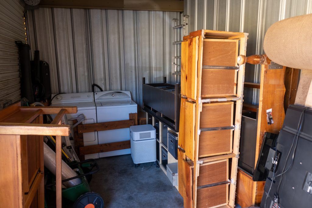 Contents of a house packed into a storage unit - Yellowhead Storage